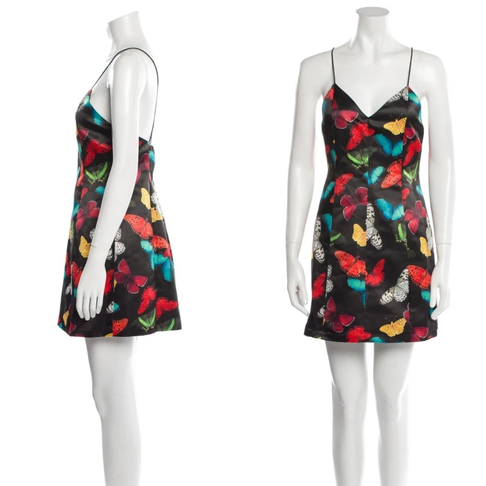 Alice + Olivia Black Butterfly Print Mini Dress - Picture 5 of 10